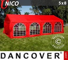 Party tent UNICO 5x8 m, Red