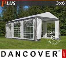 Party tent 3x6 m PE, Grey/White
