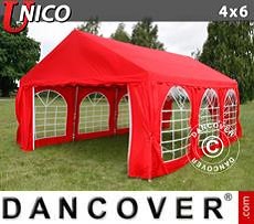 Party tent UNICO 4x6 m, Red