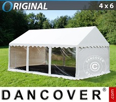 Party tent 4x6 m PVC, Panorama, White