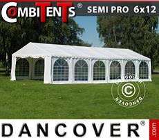 Party tent 6x12 m 4-in-1, White