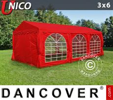 Party tent UNICO 3x6 m, Red
