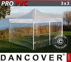 Party tent 3x3 m Clear, incl. 4 sidewalls