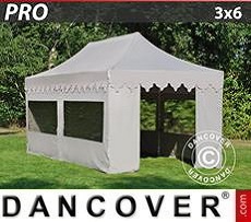 Party tent 3x6 m Latte, incl. 6 sidewalls